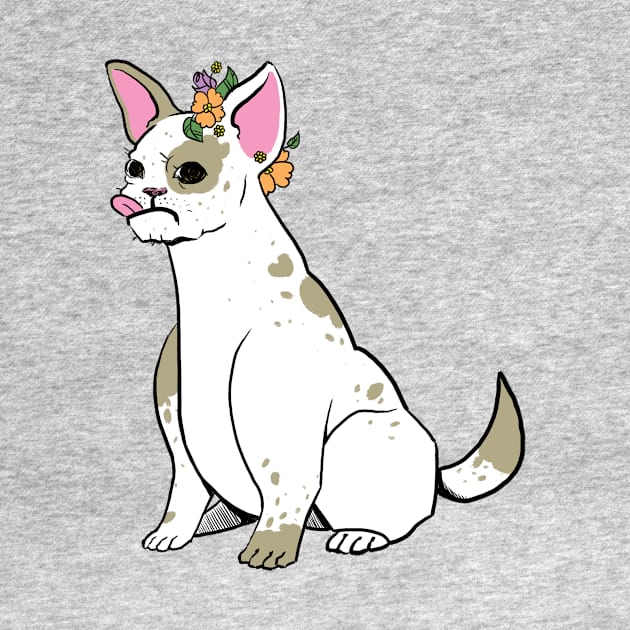 Fancy Floral French Bulldog by michelletabares